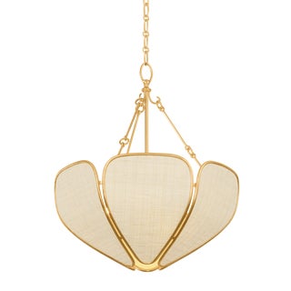 Hudson Valley Lighting Bayville 20 in. 3 Light Pendant in Vintage Gold Leaf Finish For Sale