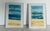 Lovely abstract contemporary Dyptich of seascapes- sunny Idles Beach.