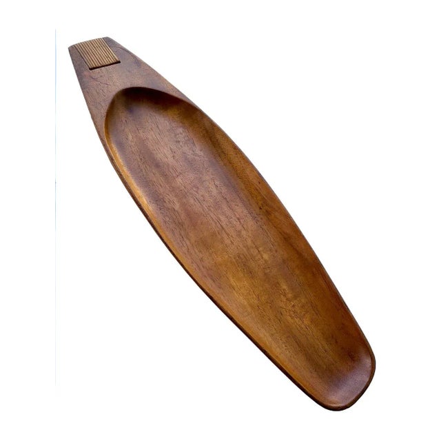 1960s 1960s Arthur Umanoff Oblong Tray With Wrapped Handle For Sale - Image 5 of 10