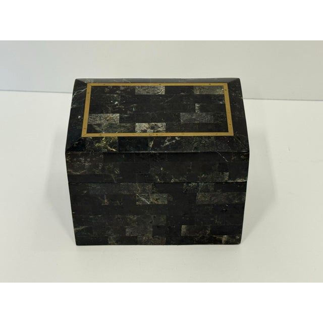 Maitland - Smith 1980's Tessellated Stone Maitland Smith Decorative Box For Sale - Image 4 of 8