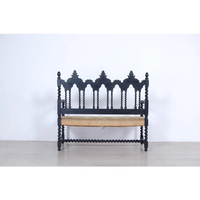 Living Room Set with Turned Legs, Italy, Late 1800s, Set of 8 For Sale - Image 16 of 18