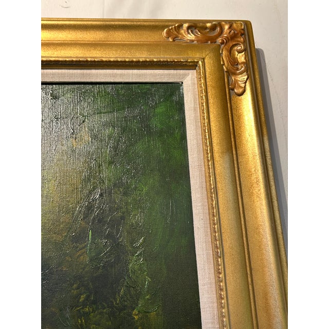 Large Original Painting of Flowers in a Garden by French Artist M. Journod For Sale - Image 11 of 12