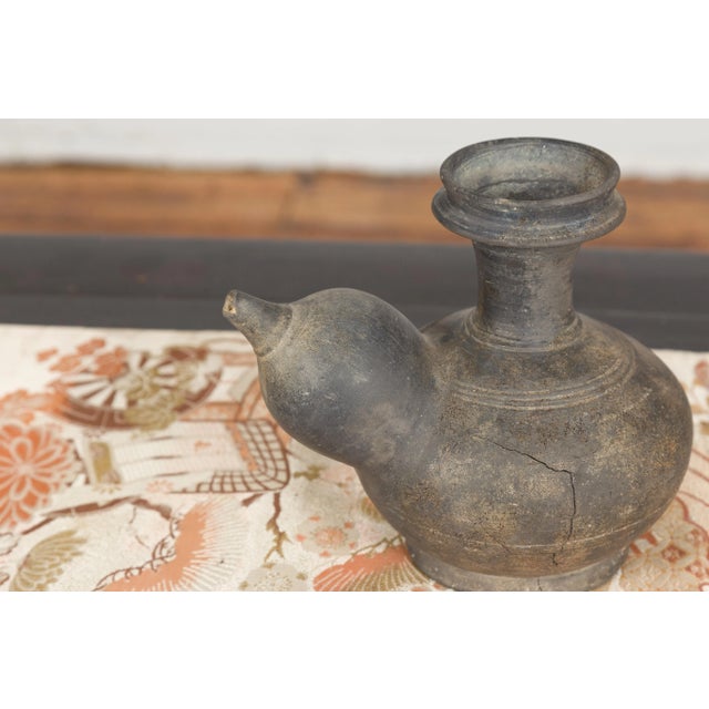 Chinese Ming Dynasty 17th Century Earthenware Ewer Kendi Ritual Water Vessel For Sale - Image 12 of 13