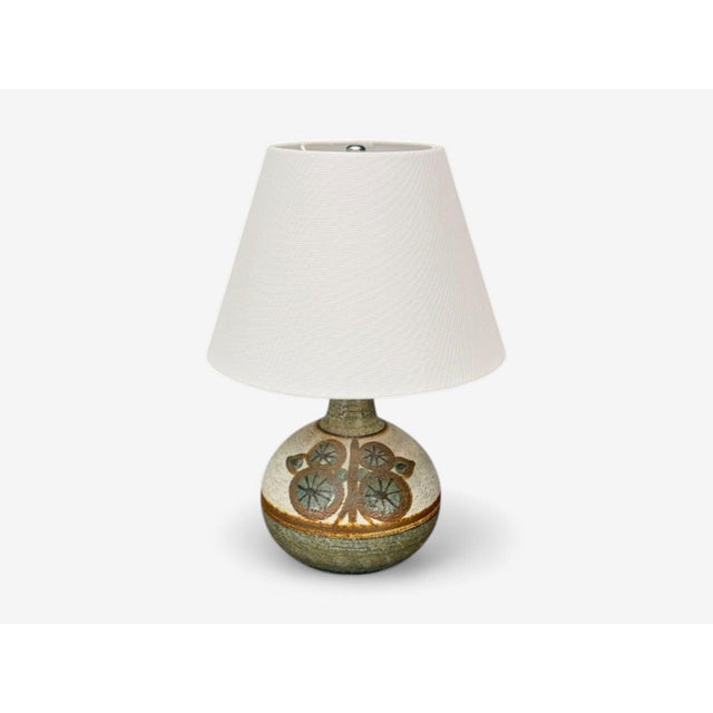 Søholm Keramik, Danish Modern, Beige Stoneware, Table Lamp, Denmark, 1960s For Sale - Image 4 of 8