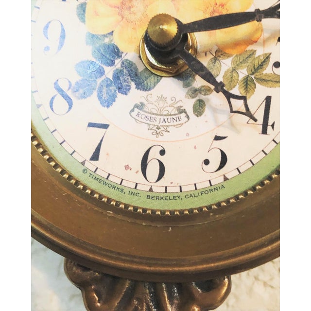 Antique Timeworks Berkeley Roses Juane Brass Pendulum Wall Clock Chairish