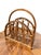 Vintage Natural Bamboo Wicker Magazine Rack in Coastal Boho Chic Style For Sale In New York - Image 6 of 7