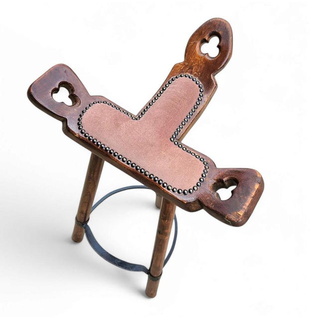 Brown Brutalist Marbella Bar Stool For Sale - Image 8 of 13