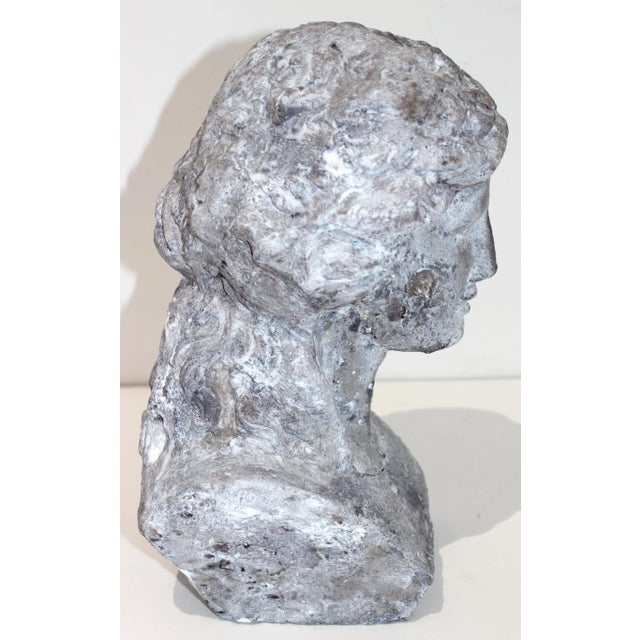 Artisan Bust of Victorian Girl Long Hair Tied in a Bow For Sale In Miami - Image 6 of 12
