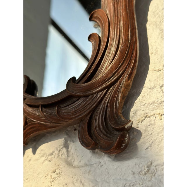 Vintage Rococo-Style Filigree Frame Mirror by Syroco, Circa 1940s For Sale - Image 11 of 12