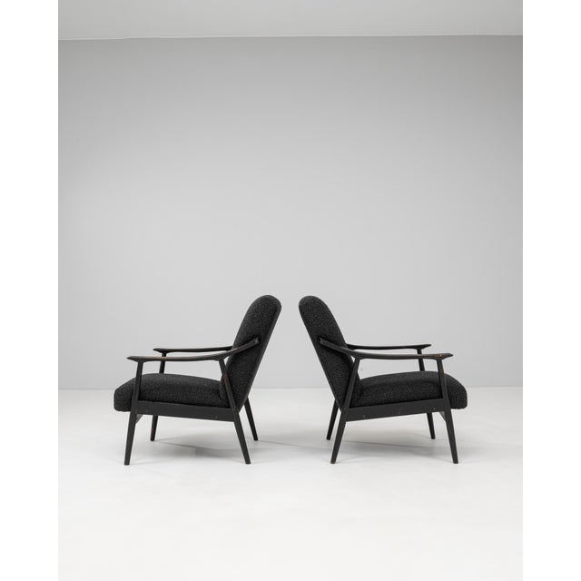 1960s Czech Upholstered Armchairs - A Pair For Sale - Image 4 of 18