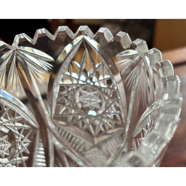 Late 19th Century Antique American Brilliant Cut Glass Vase For Sale - Image 5 of 9