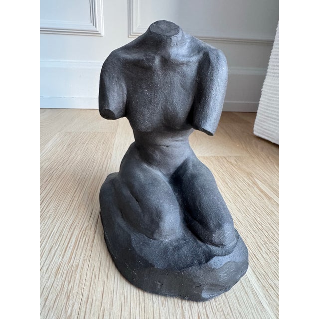 Ceramic Signed Hand-Built Ceramic Torso Sculpture | Modernist Studio Work For Sale - Image 7 of 11