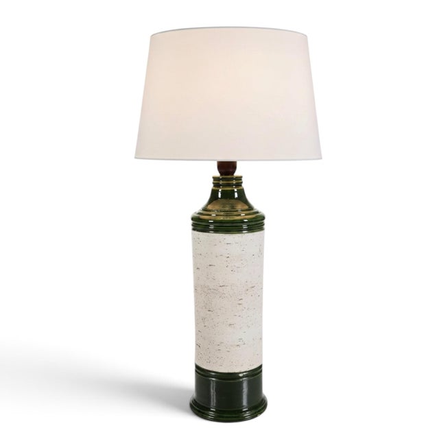 Mid-Century Modern 1960s Italian Modern Bitossi Ceramic Table Lamps- A Pair For Sale - Image 3 of 4
