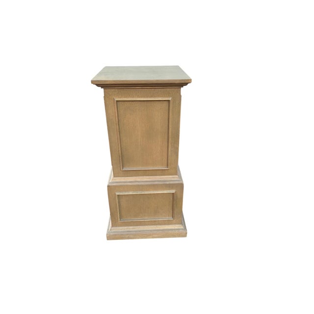 This handsome pillar from Restoration Hardware is crafted from oak and finished with light distressing for a rustic,...