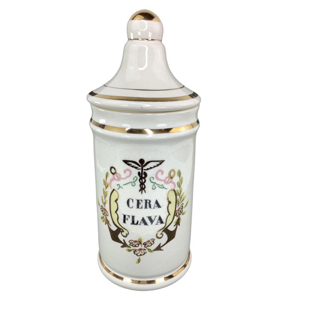 1940s Set of 3 French Antique Apothecary Jars For Sale - Image 5 of 7