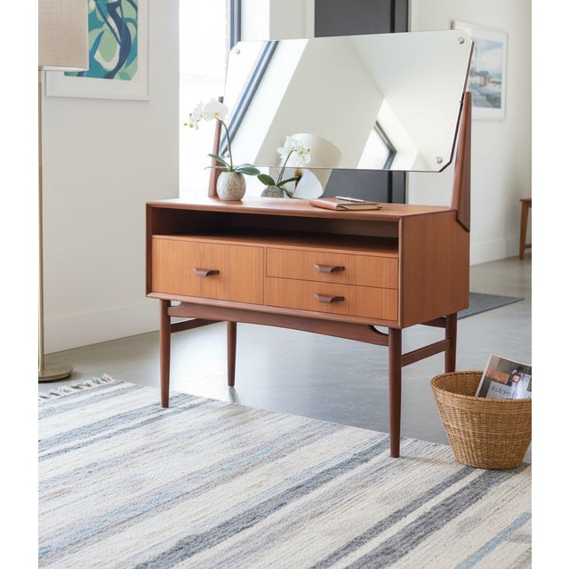 Mid-Century Modern Danish Teak Dressing Table For Sale - Image 3 of 15