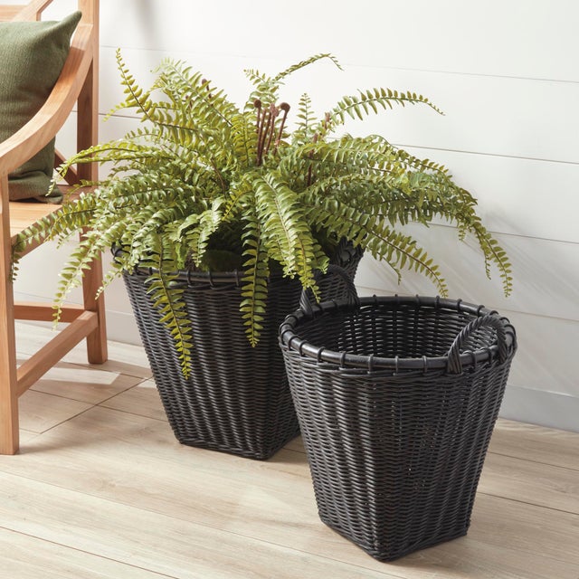 Traditional Alvero Baskets, Set Of 2 For Sale - Image 3 of 6