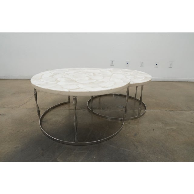 Frontgate Sirao Nesting Tables (Set of 2) For Sale - Image 10 of 12