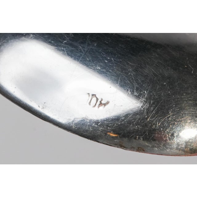 Nice Hand Painted Enamel Antique Grand Tour 800 Silver Spoon Vatican St. Peter's Basilica Rome Italy For Sale - Image 9 of 9