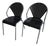 Set of Metal Office Chairs with Peforated Design For Sale