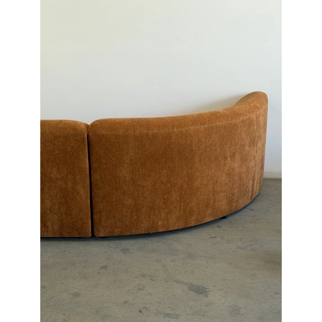 Abruzzo Sectional in Brown Chenille For Sale - Image 11 of 14