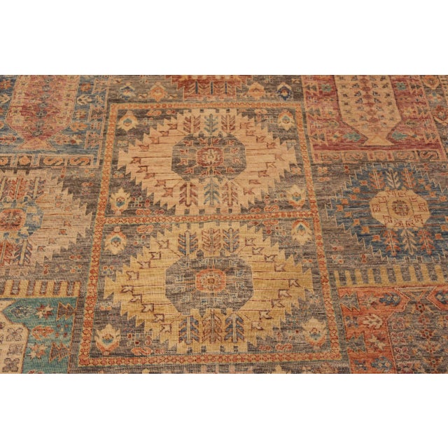 Rustic Tribal Geometric Modern Rug For Sale In New York - Image 6 of 7