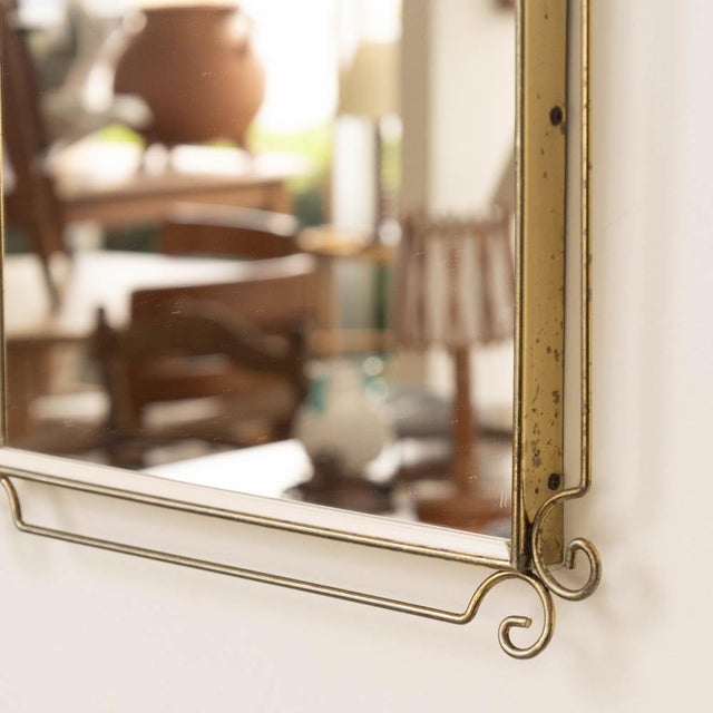 Metal 1950s Italian Brass Mirror For Sale - Image 7 of 8