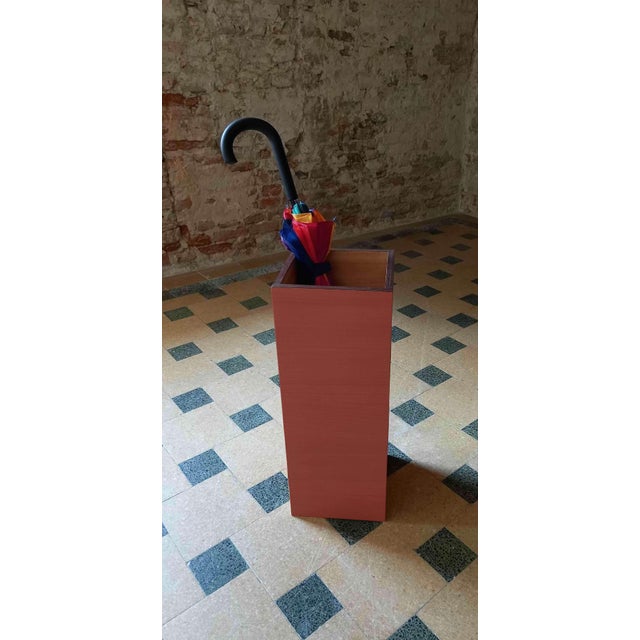 Plinto Rosso Umbrella Stand by Pietro Meccani for Meccani Design For Sale - Image 4 of 6