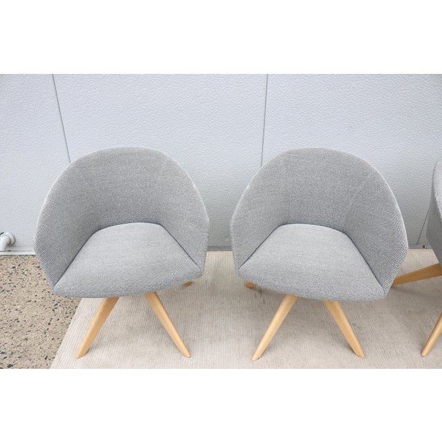 MCM Style Lievore Altherr Molina for Andreu World Brandy Swivel Armchair, Set of 4 For Sale - Image 11 of 18