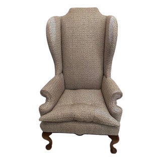Late 19th C. Queen Anne Wingback For Sale