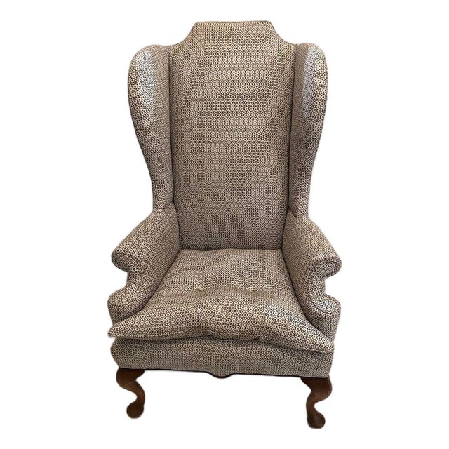 Late 19th C. Queen Anne Wingback For Sale