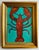 Impressionist Original Oil Painting of a Lobster on Turquoise Background by Alexandra Brown For Sale - Image 3 of 5