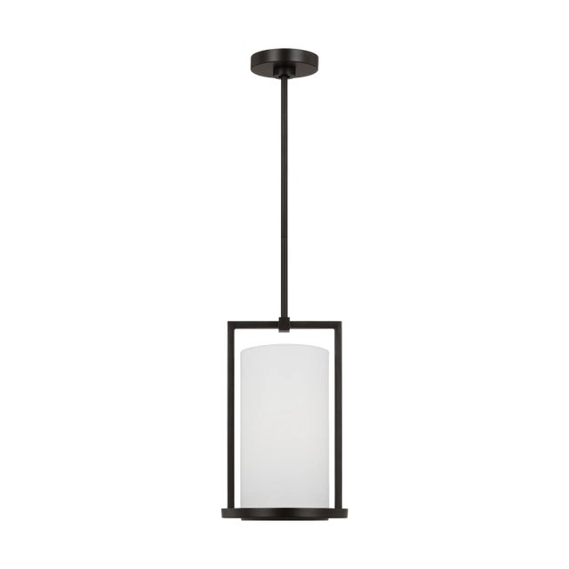 2020s Thom Filicia by Visual Comfort Studio Sherwood 1-Light Small Pendant in Aged Iron For Sale - Image 5 of 5