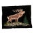 1930’s Vintage Folk Art German Punch Needlework Stag /Deer Picture on Black Velvet For Sale