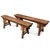 This lovely pair of rustic benches are simply styled with thick tops, rounded legs splayed in an A-frame style, supported...