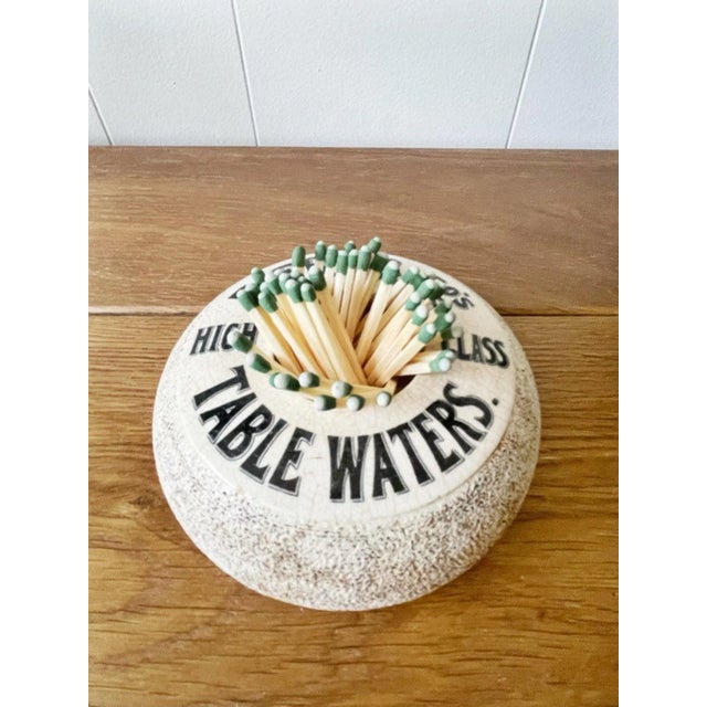 Antique English Table Waters Advertising Match Striker For Sale - Image 4 of 7