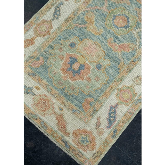 Turkish Turkish Oushak Runner Rug 2'2" x 5'8" #17388 For Sale - Image 3 of 8