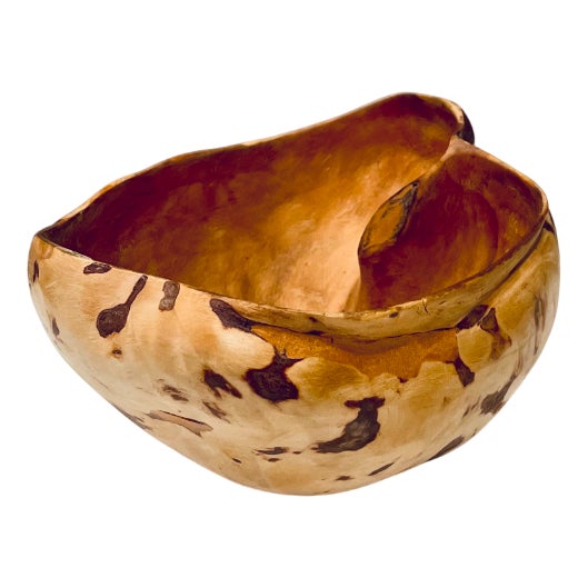 Swedish Bowl in Burl Wood, 1940s For Sale