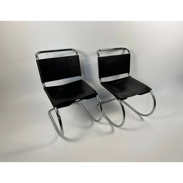 MR10 Chairs by Ludwig Mies Van Der Rohe for Knoll International, 1970s, Set of 2 For Sale - Image 10 of 10