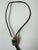 Native American Turquoise Style, Malachite & Onyx Inlaid Silver Bolo Tie 1960s For Sale - Image 4 of 8