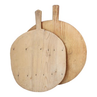 Stacked Antique French Charcuterie Bread Boards For Sale