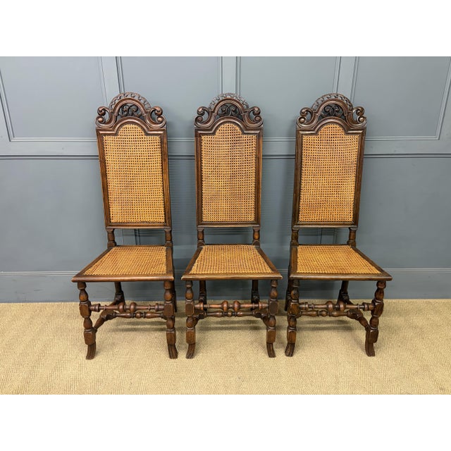 Carolean Style Chairs, 1820s, Set of 3 For Sale - Image 6 of 14