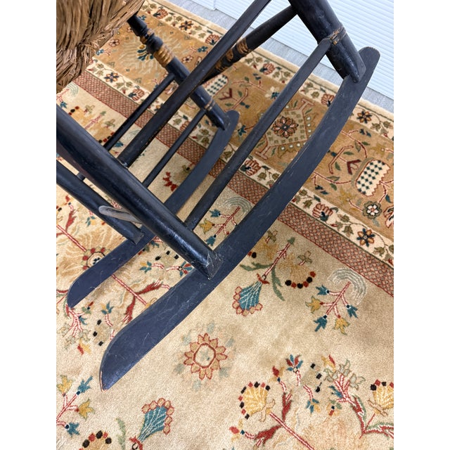 Ebonized Hitchcock Rocking Chair, 19th Century For Sale - Image 10 of 12