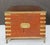 British Military Officer's Campaign Trunk or Stationery Box of Brass-Bound Teak For Sale - Image 11 of 11