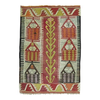 Zabihi Collection Throw Size 20th Century Turkish Prayer Kilim - 3' x 4'1" For Sale