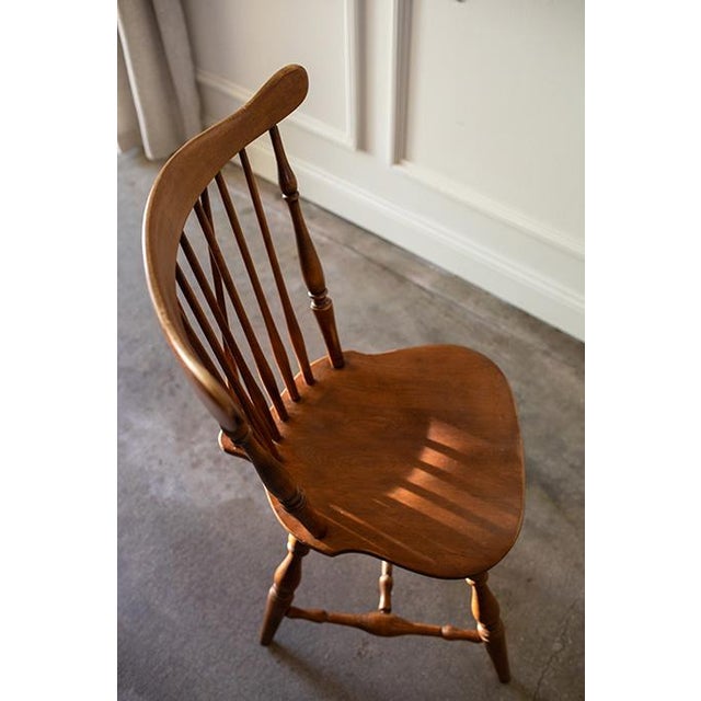 Vintage Heywood Wakefield Fan Back Windsor Dining Chairs, Set of 4 For Sale - Image 11 of 18
