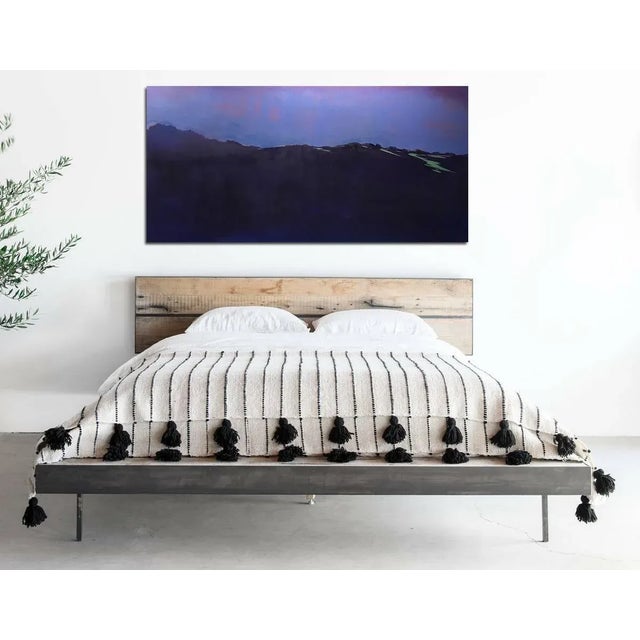 Geografia Del Color Nocturno, Purple Sunset Hues, Abstract Landscape Oil Painting, 2016 For Sale - Image 4 of 4