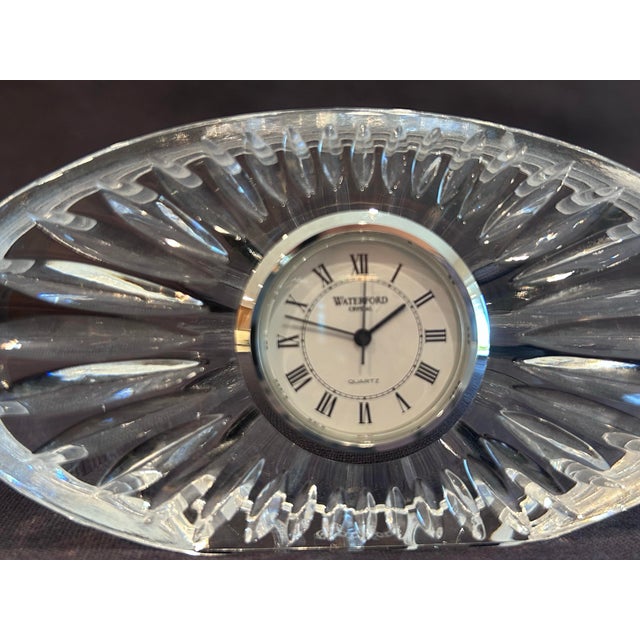 Traditional Waterford Crystal Sunburst Clock For Sale - Image 3 of 12