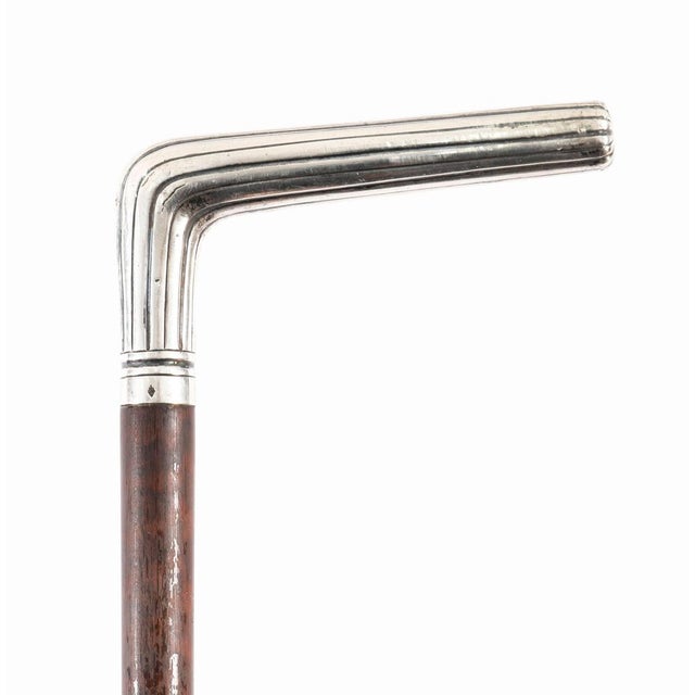 Antique French Silver Walking Cane Stick, 1800s For Sale - Image 11 of 12