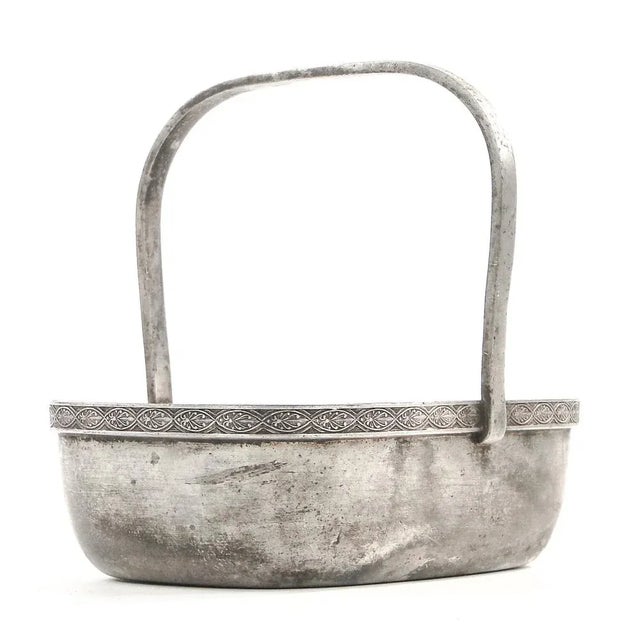 Silver Art Deco Fruit Basket from Norblin, Poland, 1930s For Sale - Image 8 of 12